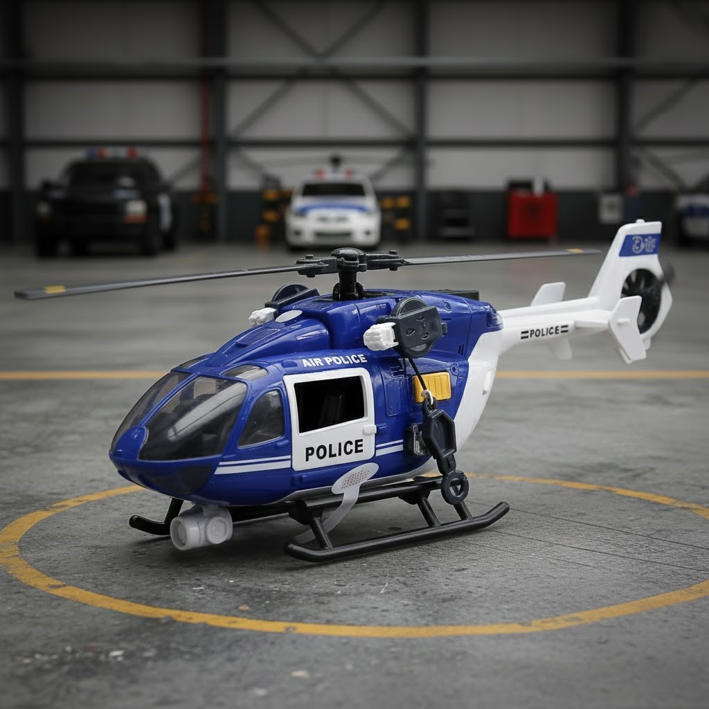 لعبة هليكوبتر شرطة بأصوات وأضواء | Police Helicopter Toy with Lights & Sounds
